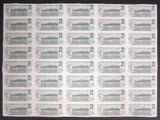 Vintage 1973 Uncut Sheet of 40 Canadian One Dollar Bills Series BFK