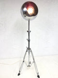 Vintage Mid Century Chrome Ball Sputnik Floor Lamp 45", Tripod, Swivels, 660W