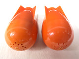 Vintage Mid Century Red Rocket Salt & Pepper Shakers Air Bombs Missiles 3"