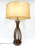 Vintage Mid Century Danish Modern Eames Era Wood Sculptural Lamp 31" Spirals