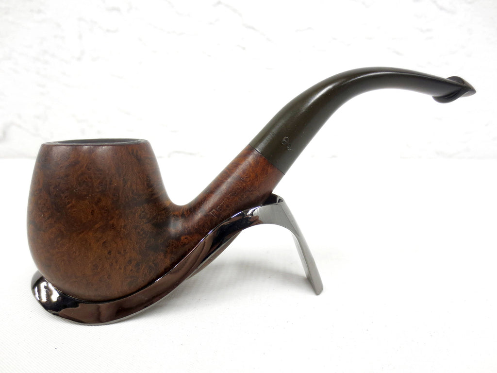 Vintage Estate Perterson's DeLuxe Tobacco Pipe 5 1/4", Curved, Marbled Wood, Made in the Republic of Ireland No 68