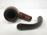 Vintage Estate Perterson's DeLuxe Tobacco Pipe 5 1/4", Curved, Marbled Wood, Made in the Republic of Ireland No 68