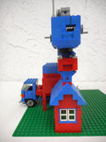 Vintage 1980 Lego Tower Crane & Truck from Playset #733, Complete Build, Crane Swivels, Articulated, With Manual