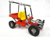 Vintage 1981 Lego Legoland Red Technic Dune Buggy 8845 Car Vehicule, Suspension, Red and Yellow
