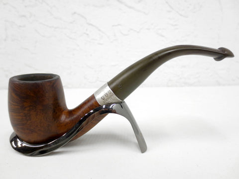 Vintage Estate Perterson's Dublin Castle Tobacco Pipe 5 1/2" with a Hallmarked Sterling Silver Ring, Made in the Republic of Ireland No 69