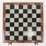 Handmade Luxury Chess Game Box 8X8", Wooden Box, Marble Top and Complete Chess Pieces, Portable, Latches