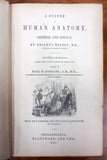 Antique 1856 Human Anatomy Dissection Illustrated Medical Book by Doctor Erasmus Wilson, 251 Illustrations by Gilbert, Blanchard and Lea