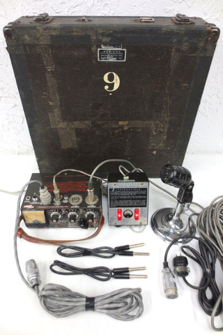 Vintage Bach Auricon Filmagnetic Sound on Film Recording Machine, Complete, Microphone and Case, Radio-Canada, Hollywood, California