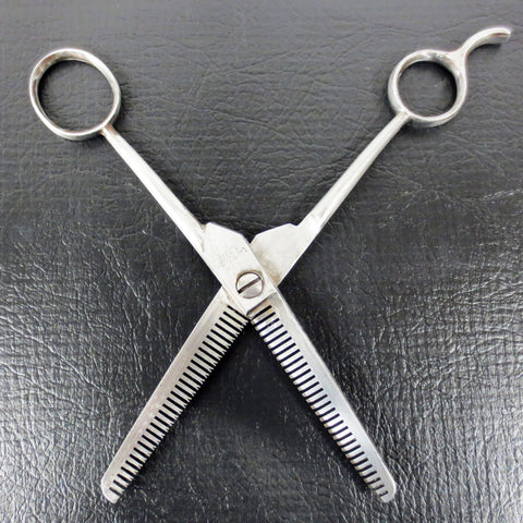 Vintage Solingen Barber Salon Thinning Scissors for Hairdressing, #902 Lamplough
