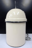Antique Holy Water Font Dispenser 12.5" Enamel, Nickel Plated Cross & Faucet