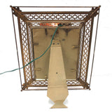 Antique Lighted 3D Jesus On Cross Resurrection 15X17 Ornate Filigree Metal Frame